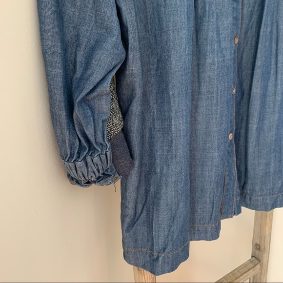 Anthropologie Current Air Textured/Denim Top, Small - Picture 10 of 12